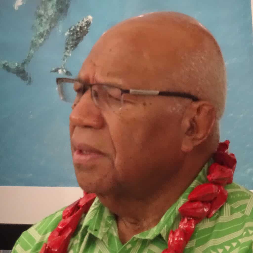 Fiji Prime Minister Sitiveni Rabuka in Noumea