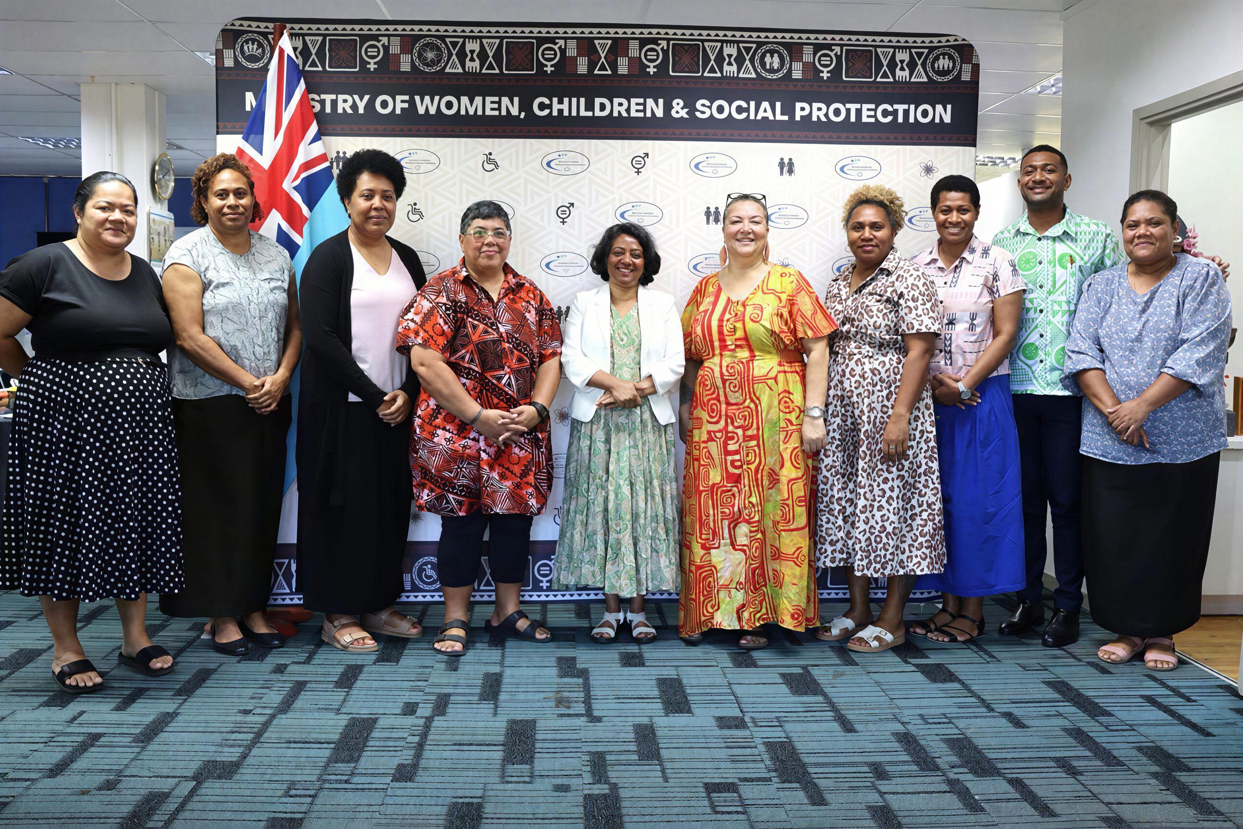 DIVA for Equality and members of the Pacific Feminists Defending the Living Planet and the Pacific Feminists Alliance for Climate Justice (PIFA4CJ) meeting with Minister Sashi Kiran.